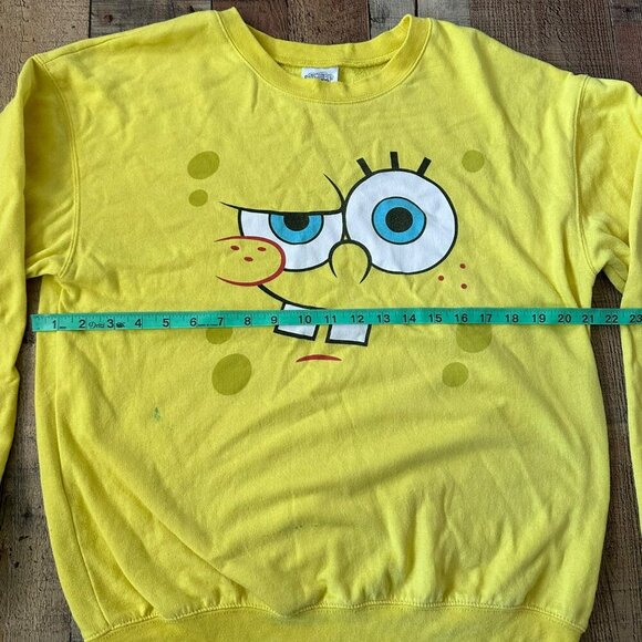 SpongeBob SquarePants Yellow Sweatshirt Youth M (7-9) Cotton/Polyester - Picture 4 of 7